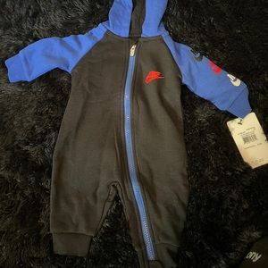 Infant Nike Hooded Zip Up Onesie